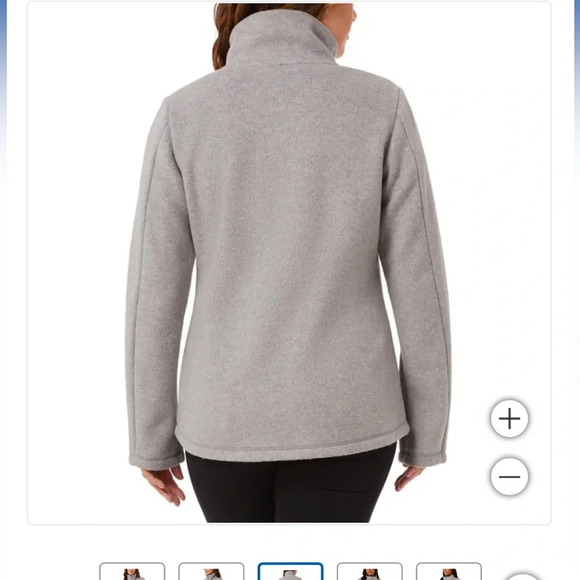 32 Degrees Ladies' Brushed Faux Wool Jacket coat Women’s plus size 2X gray NWT - Picture 5 of 5